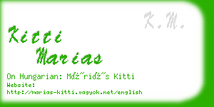 kitti marias business card
